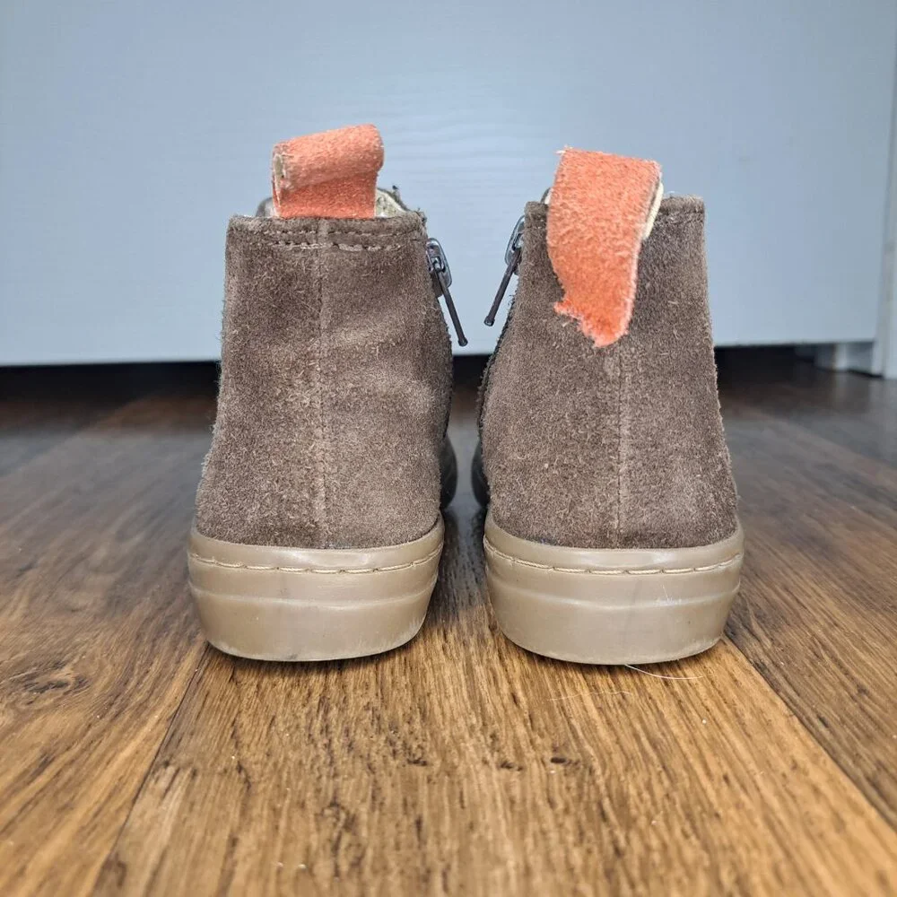 Baby Boden Brown Zip Up Boots Toddler Size 25 EU 8.5 US